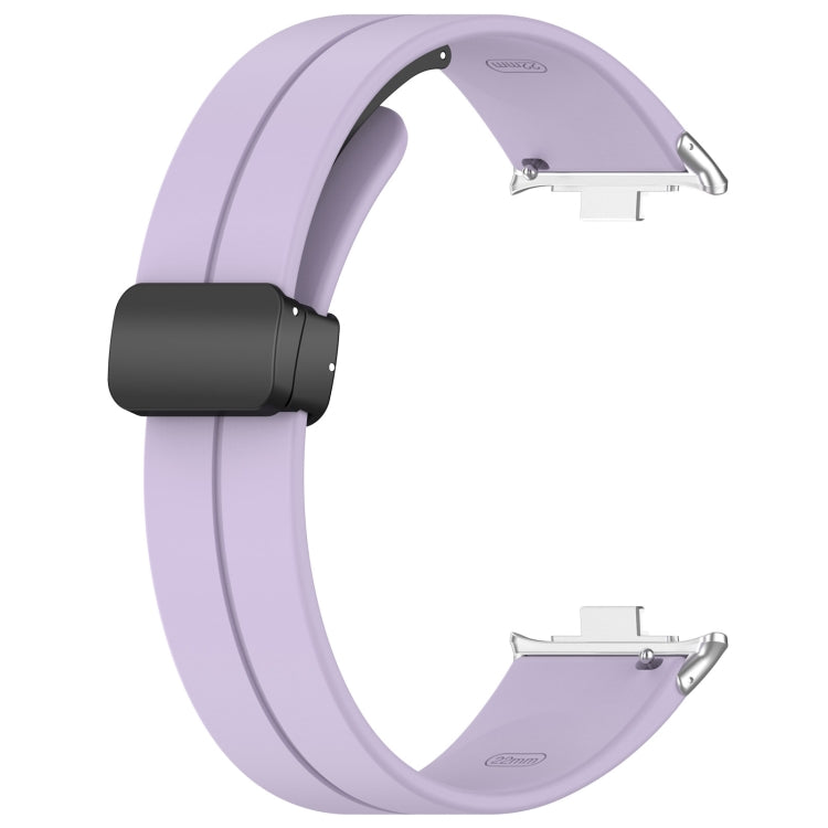 For Redmi Watch 4 Groove Folding Magnetic Buckle Silicone Watch Band(Purple) - Watch Bands by PMC TechLife | Online Shopping South Africa | PMC TechLife