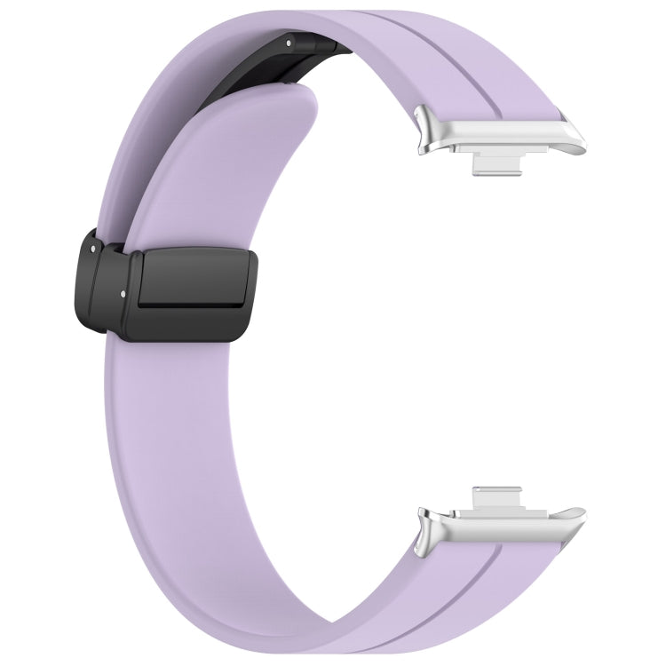 For Redmi Watch 4 Groove Folding Magnetic Buckle Silicone Watch Band(Purple) - Watch Bands by PMC TechLife | Online Shopping South Africa | PMC TechLife