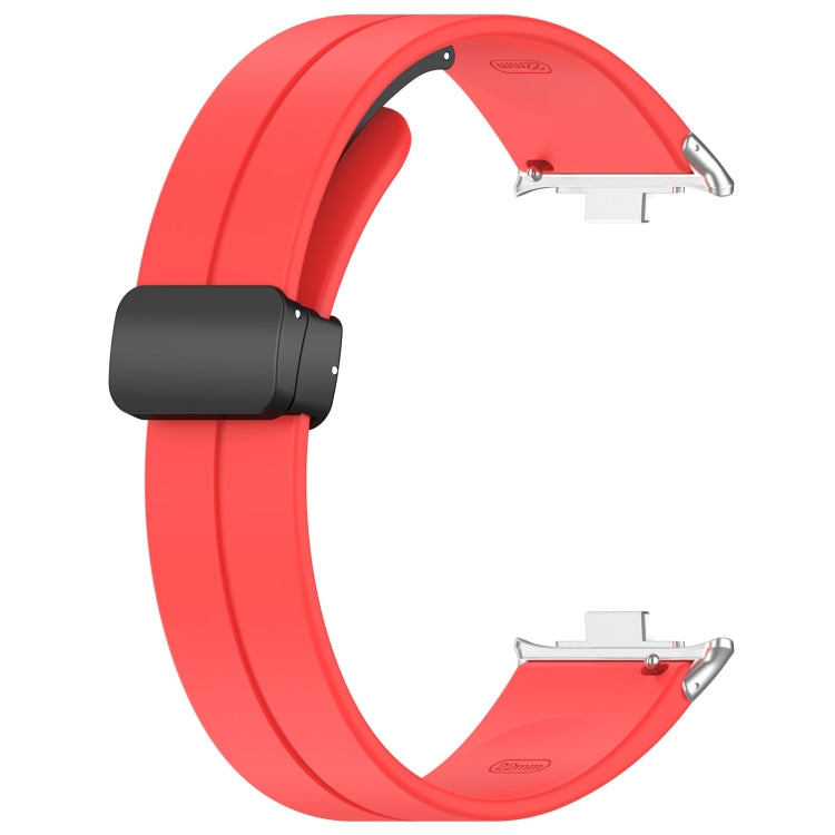 For Redmi Watch 4 / Watch 5 Groove Folding Magnetic Buckle Silicone Watch Band(Red) - free shipping - PMC TechLife - Order now!