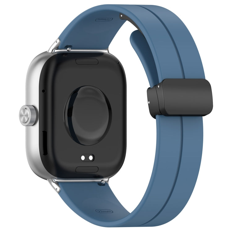 For Xiaomi  Mi Band 8 Pro Groove Folding Magnetic Buckle Silicone Watch Band(Blue) - Watch Bands by PMC TechLife | Online Shopping South Africa | PMC TechLife