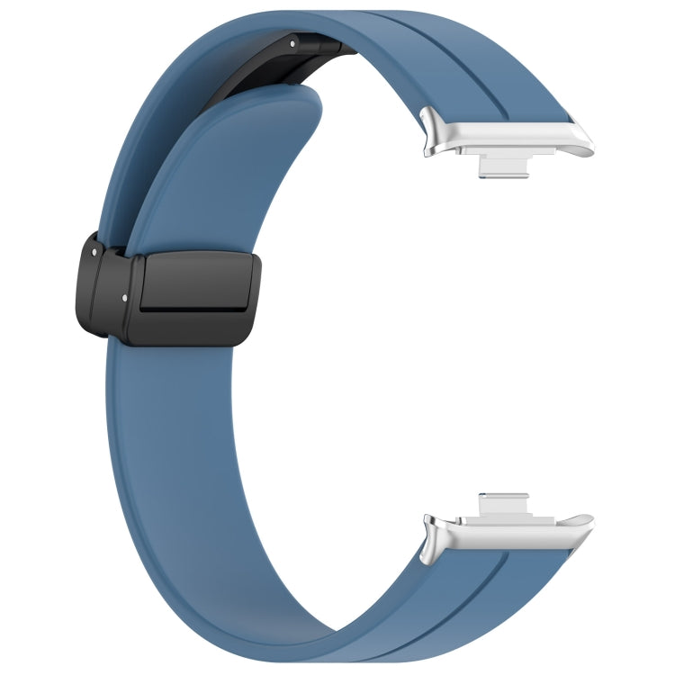 For Xiaomi  Mi Band 8 Pro Groove Folding Magnetic Buckle Silicone Watch Band(Blue) - Watch Bands by PMC TechLife | Online Shopping South Africa | PMC TechLife