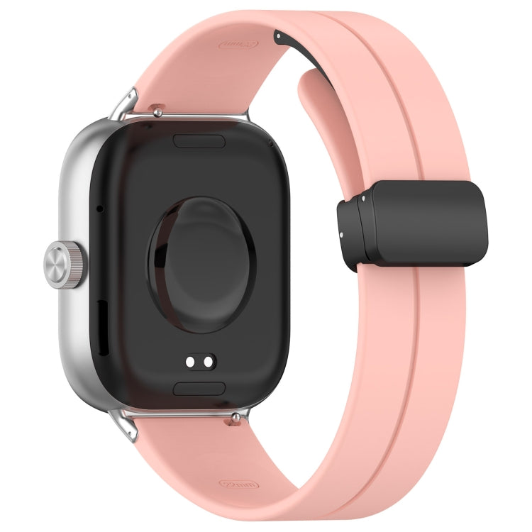 For Xiaomi  Mi Band 8 Pro Groove Folding Magnetic Buckle Silicone Watch Band(Pink) - Watch Bands by PMC TechLife | Online Shopping South Africa | PMC TechLife