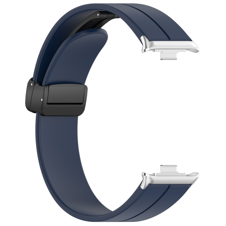For Xiaomi  Mi Band 8 Pro Groove Folding Magnetic Buckle Silicone Watch Band(Dark Blue) - Watch Bands by PMC TechLife | Online Shopping South Africa | PMC TechLife