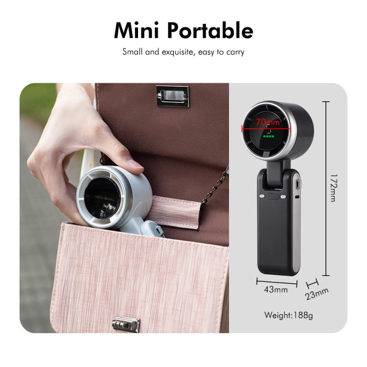 ENKAY Hat-Prince 3600mAh Battery Max 8H Cooling times Foldable Neck Turbo Fan with Digital Display(White) - free shipping - PMC TechLife - Order now!
