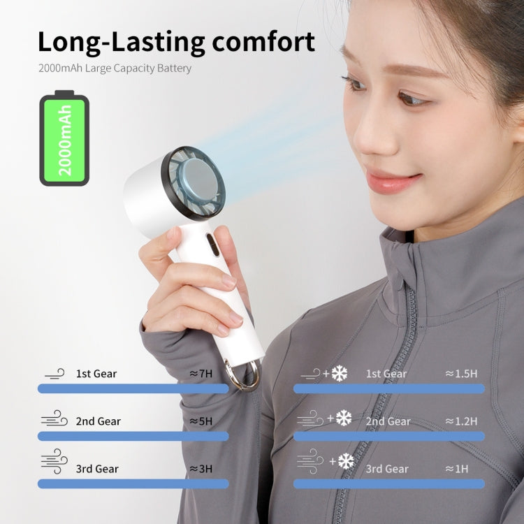 ENKAY Hat-Prince Handheld Mini Portable Cold Compress Cooling Fan(Blue) - Electric Fans by ENKAY | Online Shopping South Africa | PMC TechLife | Buy Now Pay Later Mobicred