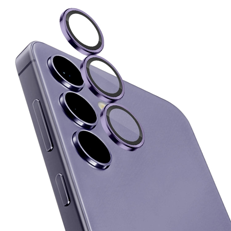 For Samsung Galaxy S24+ 5G NORTHJO Camera LensCD Vein Metal Ring Tempered Glass Film(Purple) - free shipping - PMC Jewellery - Order now!
