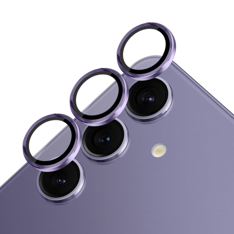 For Samsung Galaxy S24+ 5G NORTHJO Camera LensCD Vein Metal Ring Tempered Glass Film(Purple) - free shipping - PMC Jewellery - Order now!