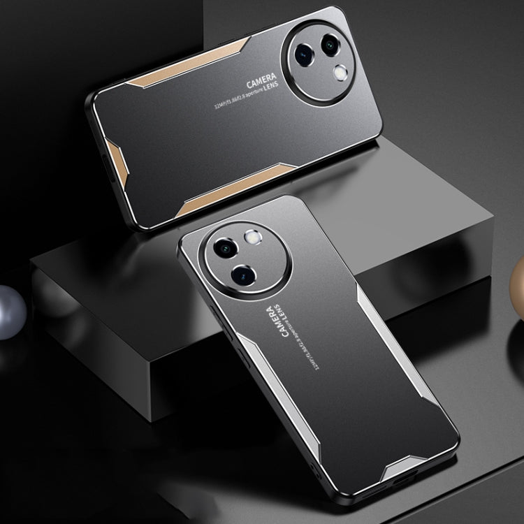 For vivo V30e Blade Series TPU Hybrid Metal Phone Case(Gold) - vivo Cases by PMC TechLife | Online Shopping South Africa | PMC TechLife | Buy Now Pay Later Mobicred