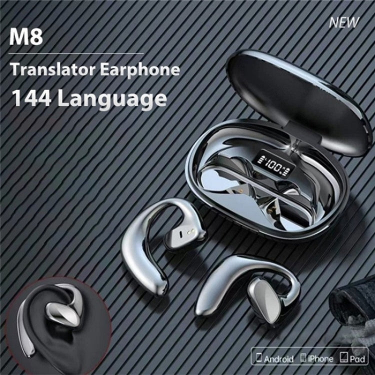 M8 Noise Reduction Smart Voice Translator TWS Bluetooth Headset 144 Languages Translation Earphones(White) -  by PMC TechLife | Online Shopping South Africa | PMC TechLife | Buy Now Pay Later Mobicred