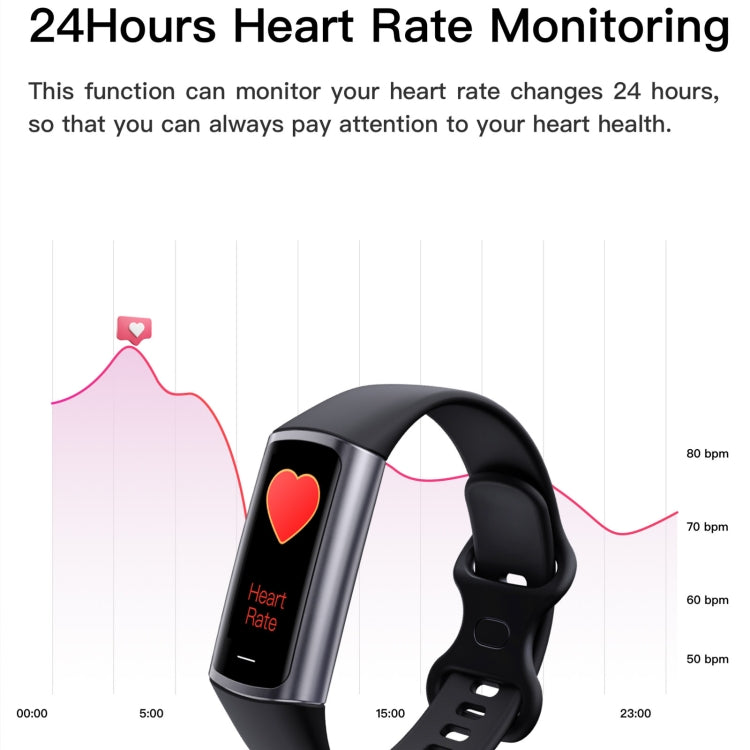 C68L IP67 Waterproof Smart Bracelet Sport Fitness Tracker(Black) - Smart Wristbands by PMC TechLife | Online Shopping South Africa | PMC TechLife