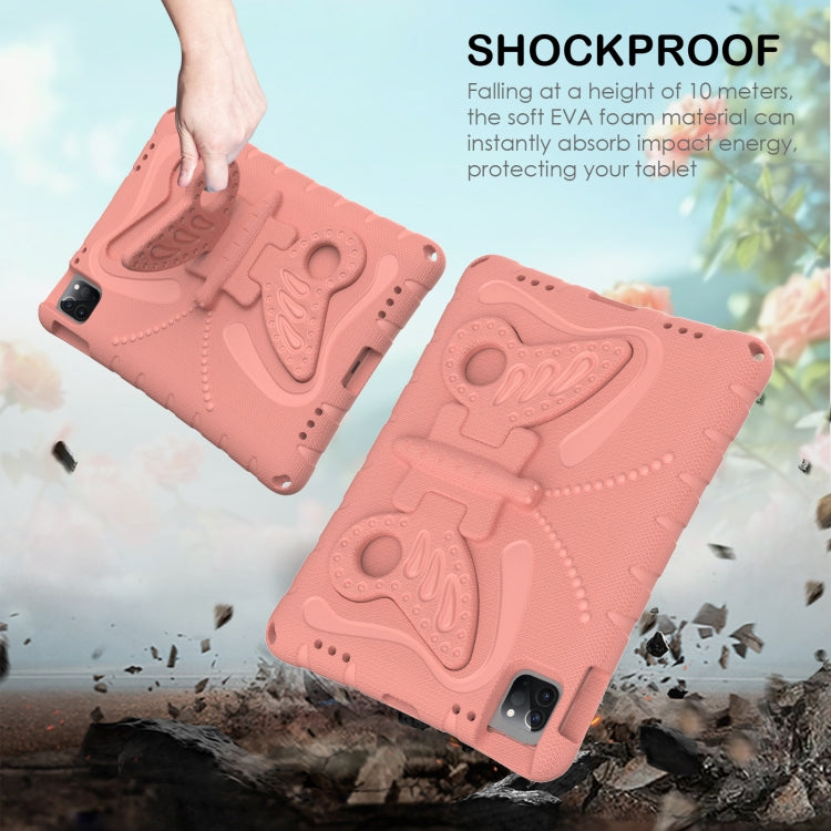For iPad Air 11 2024 Butterfly Bracket EVA Shockproof Tablet Case(Pink Orange) - iPad Air 11 2024 Cases by PMC TechLife | Online Shopping South Africa | PMC TechLife | Buy Now Pay Later Mobicred