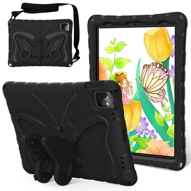 For iPad Air 11 2024 Butterfly Bracket EVA Shockproof Tablet Case(Black) - iPad Air 11 2024 Cases by PMC TechLife | Online Shopping South Africa | PMC TechLife | Buy Now Pay Later Mobicred