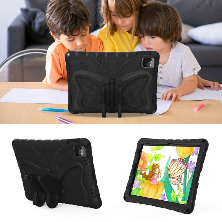 For iPad Air 11 2024 Butterfly Bracket EVA Shockproof Tablet Case(Black) - iPad Air 11 2024 Cases by PMC TechLife | Online Shopping South Africa | PMC TechLife | Buy Now Pay Later Mobicred
