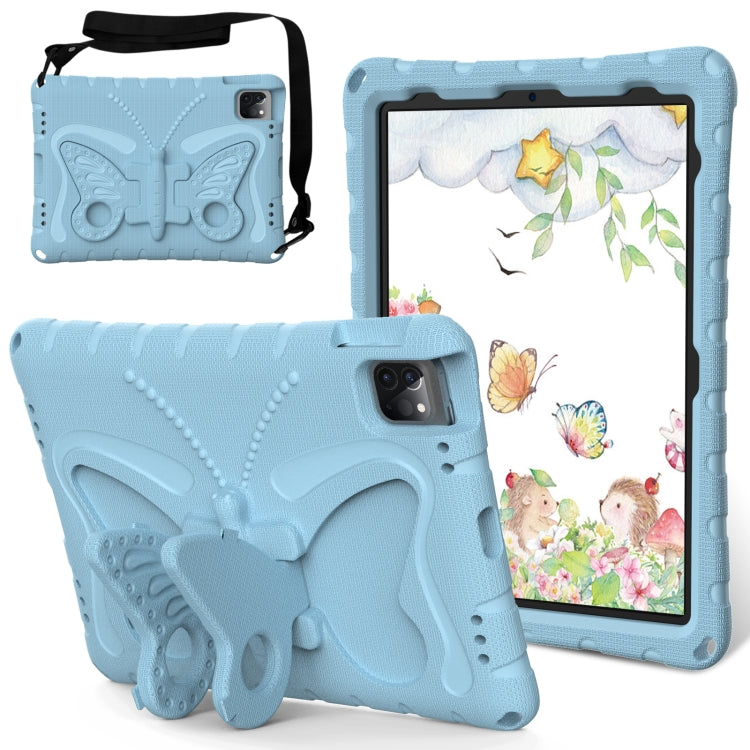 For iPad Air 11 2025 / 2024 Butterfly Bracket EVA Shockproof Tablet Case(Light Blue) - iPad Air 11 2025 / 2024 Cases by PMC TechLife | Online Shopping South Africa | PMC TechLife | Buy Now Pay Later Mobicred