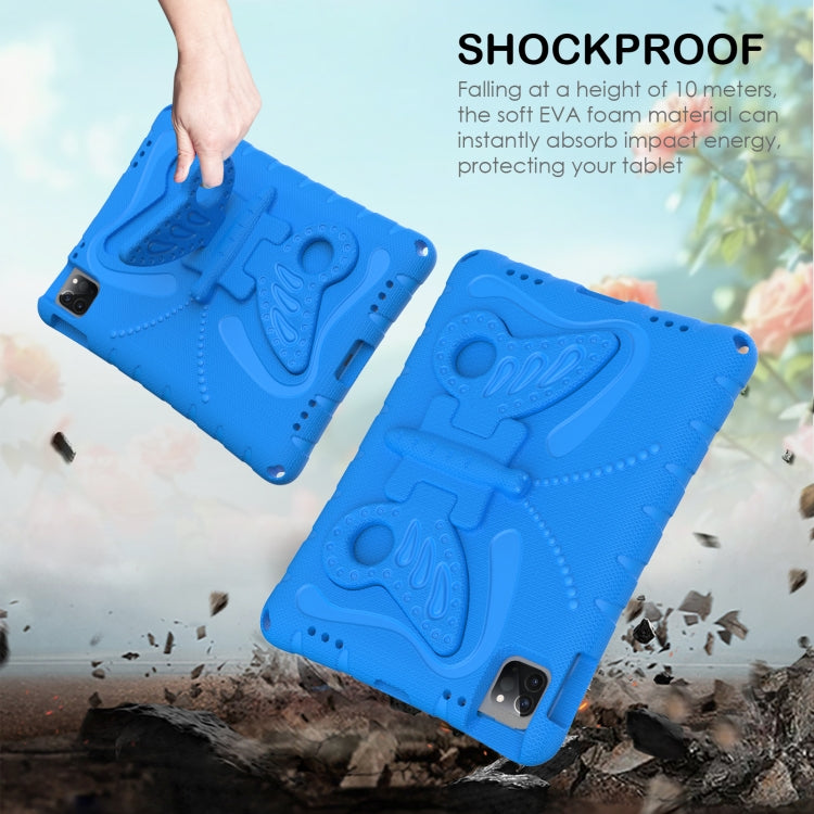For iPad Air 11 2024 Butterfly Bracket EVA Shockproof Tablet Case(Blue) - iPad Air 11 2024 Cases by PMC TechLife | Online Shopping South Africa | PMC TechLife | Buy Now Pay Later Mobicred