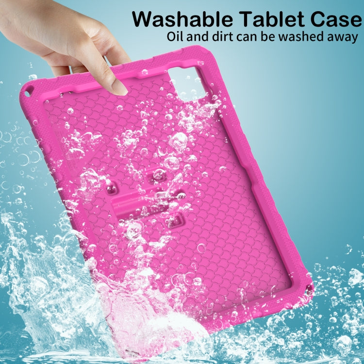 For iPad Air 11 2024 Butterfly Bracket EVA Shockproof Tablet Case(Rose Red) - iPad Air 11 2024 Cases by PMC TechLife | Online Shopping South Africa | PMC TechLife | Buy Now Pay Later Mobicred