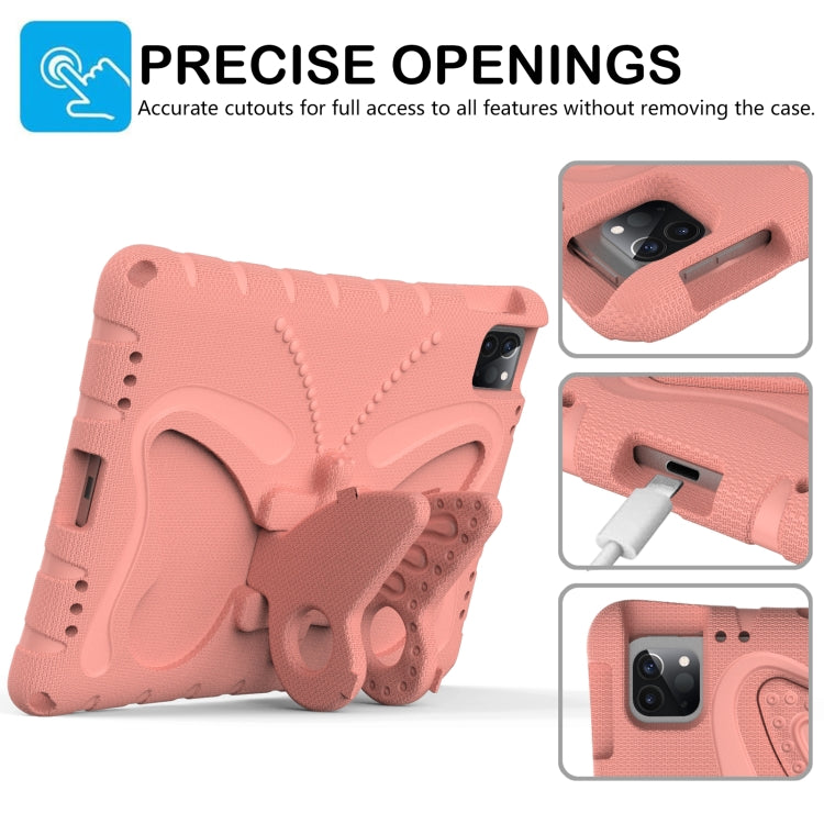 For iPad Pro 11 2024 Butterfly Bracket EVA Shockproof Tablet Case(Pink Orange) - iPad Pro 11 2024 Cases by PMC TechLife | Online Shopping South Africa | PMC TechLife | Buy Now Pay Later Mobicred