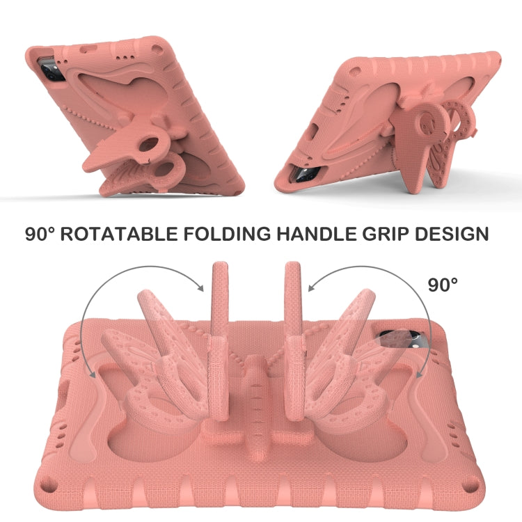 For iPad Pro 11 2024 Butterfly Bracket EVA Shockproof Tablet Case(Pink Orange) - iPad Pro 11 2024 Cases by PMC TechLife | Online Shopping South Africa | PMC TechLife | Buy Now Pay Later Mobicred