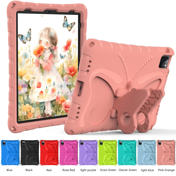For iPad Pro 11 2024 Butterfly Bracket EVA Shockproof Tablet Case(Pink Orange) - iPad Pro 11 2024 Cases by PMC TechLife | Online Shopping South Africa | PMC TechLife | Buy Now Pay Later Mobicred