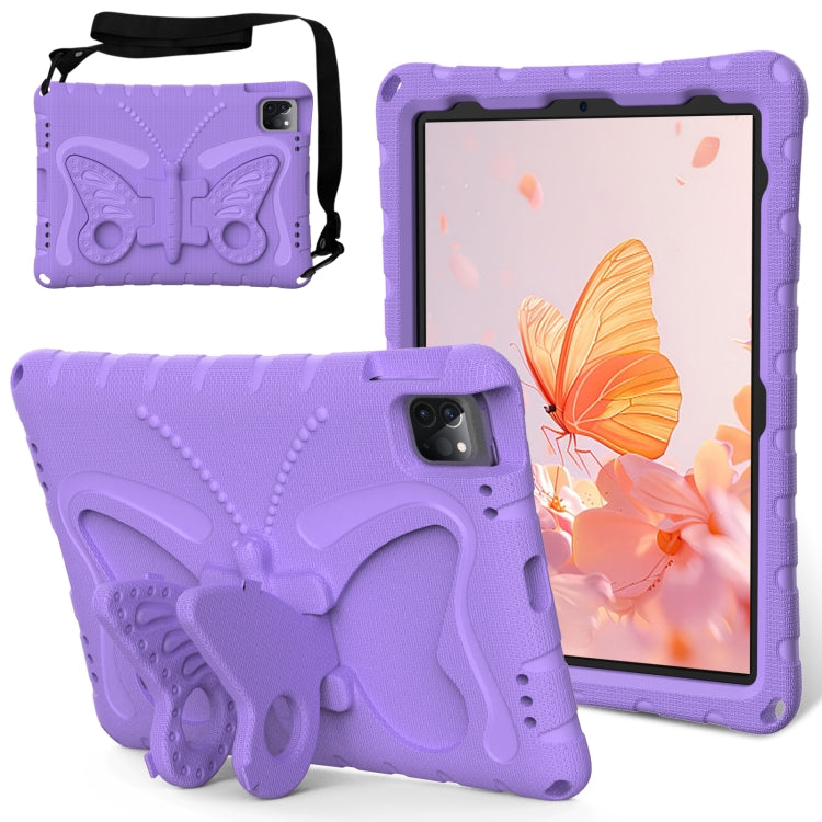 For iPad Pro 11 2024 Butterfly Bracket EVA Shockproof Tablet Case(Light Purple) - iPad Pro 11 2024 Cases by PMC TechLife | Online Shopping South Africa | PMC TechLife | Buy Now Pay Later Mobicred
