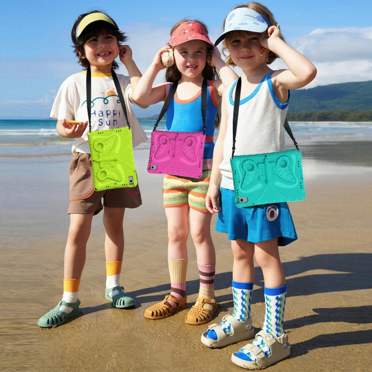 For iPad Air 11 2024 Butterfly Bracket EVA Shockproof Tablet Case(Rose Red) - iPad Air 11 2024 Cases by PMC TechLife | Online Shopping South Africa | PMC TechLife | Buy Now Pay Later Mobicred