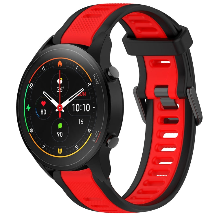 For Xiaomi MI Watch S1 Pro 22mm Two Color Textured Silicone Watch Band(Red+Black) - free shipping - PMC TechLife - Order now!