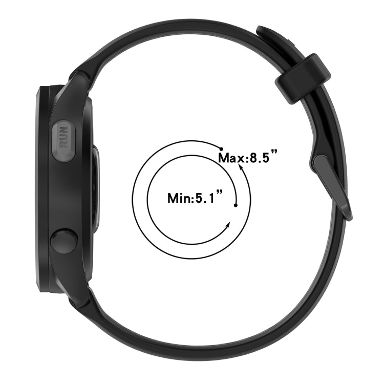 For Garmin Forerunner 255S 18mm Two Color Textured Silicone Watch Band(Midnight Blue+Black) - Watch Bands by PMC TechLife | Online Shopping South Africa | PMC TechLife