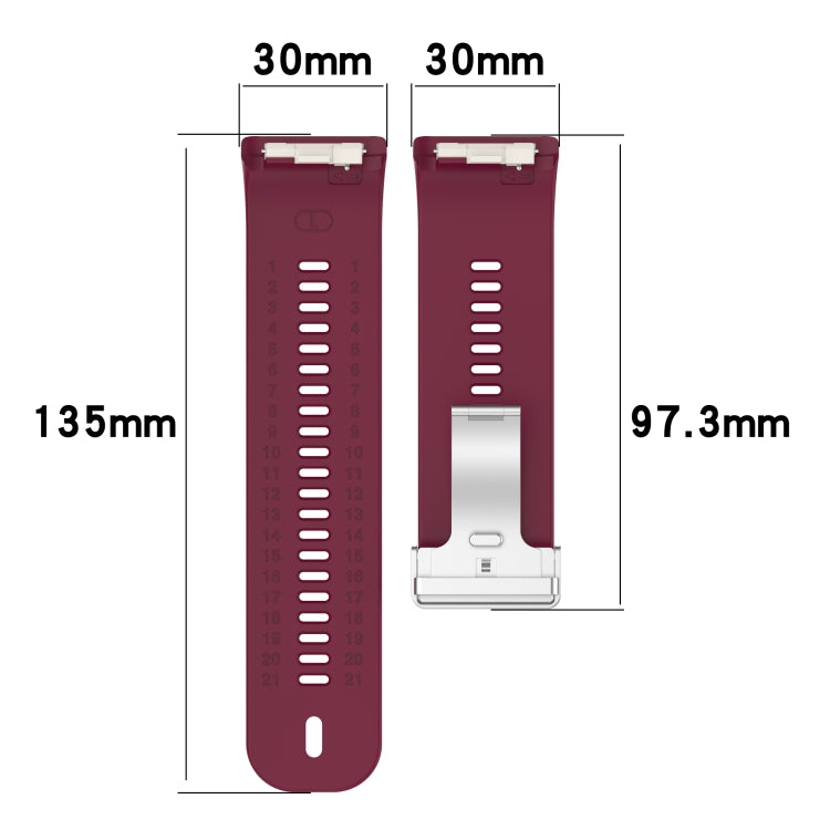 For Huawei Watch D Blood Pressure Watch Silicone Watch Band(Wine Red) - Watch Bands by PMC TechLife | Online Shopping South Africa | PMC TechLife | Buy Now Pay Later Mobicred