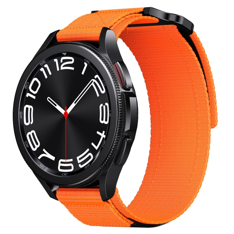 20mm Two Color Nylon Canvas Hook And Loop Fastener Watch Band(Orange+Black) - 20mm Bands by PMC TechLife | Online Shopping South Africa | PMC TechLife