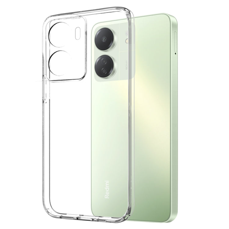 For Xiaomi Redmi 13C 4G NORTHJO Transparent TPU Phone Case with Tempered Glass Film(Transparent) - free shipping - PMC TechLife - Order now!