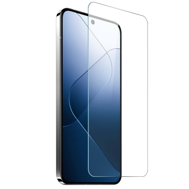 For Xiaomi 14 5G NORTHJO Transparent TPU Phone Case with Tempered Glass Film(Transparent) - free shipping - PMC Jewellery - Order now!