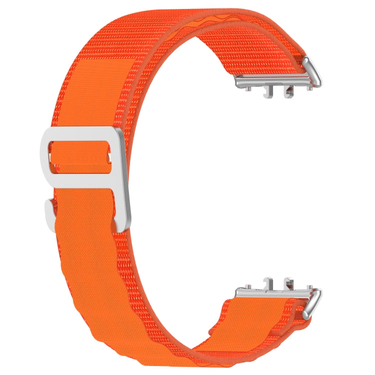 For Samsung Galaxy Fit 3 Nylon Canvas Watch Band(Orange) - Watch Bands by PMC TechLife | Online Shopping South Africa | PMC TechLife | Buy Now Pay Later Mobicred