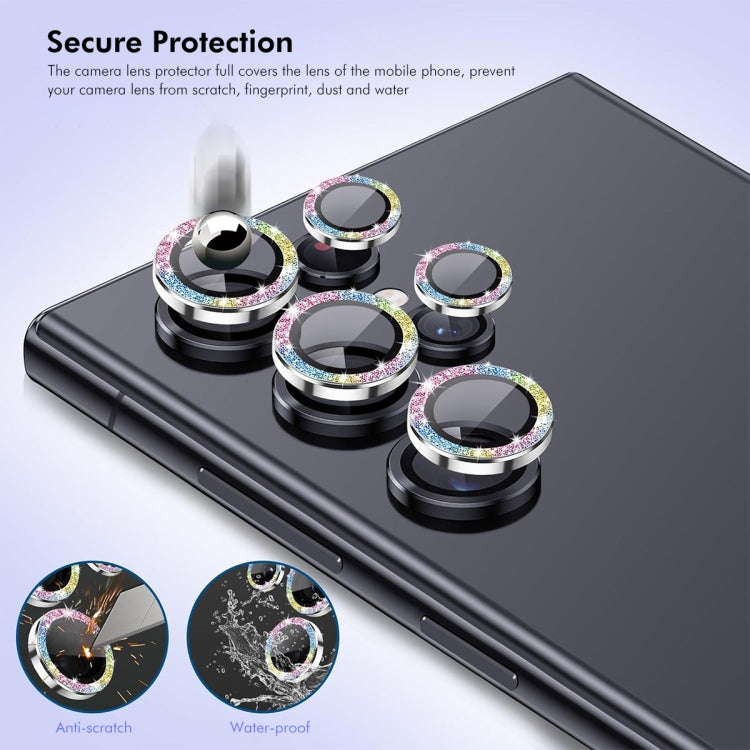 For Samsung Galaxy S24+ 5G ENKAY Hat-Prince AR 9H Rear Lens Glitter Aluminium Alloy Tempered Glass Film(Silver) - free shipping - PMC Jewellery - Order now!