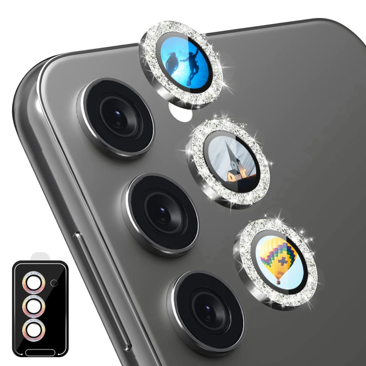 For Samsung Galaxy S24+ 5G ENKAY Hat-Prince AR 9H Rear Lens Glitter Aluminium Alloy Tempered Glass Film(Grey) - free shipping - PMC Jewellery - Order now!
