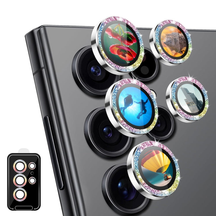 For Samsung Galaxy S24 Ultra 5G ENKAY Hat-Prince AR 9H Rear Lens Glitter Aluminium Alloy Tempered Glass Film(Colorful) - free shipping - PMC Jewellery - Order now!