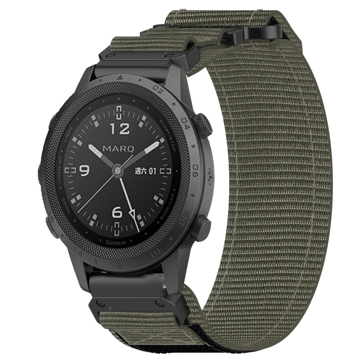 For Garmin MARQ Commander 22mm Nylon Hook And Loop Fastener Watch Band(Grey) - Watch Bands by PMC TechLife | Online Shopping South Africa | PMC TechLife