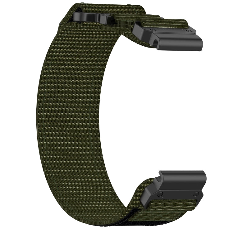 For Garmin Fenix 7 Pro 47mm 22mm Nylon Hook And Loop Fastener Watch Band(Army Green) - Watch Bands by PMC TechLife | Online Shopping South Africa | PMC TechLife