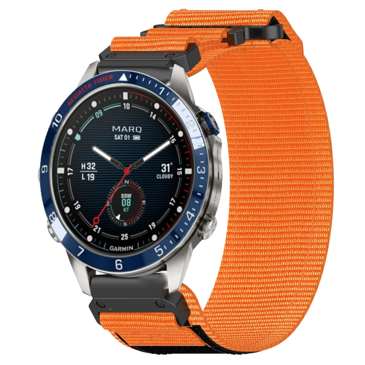 For Garmin MARQ Captain Gen 2 22mm Nylon Hook And Loop Fastener Watch Band(Orange) - free shipping - PMC TechLife - Order now!