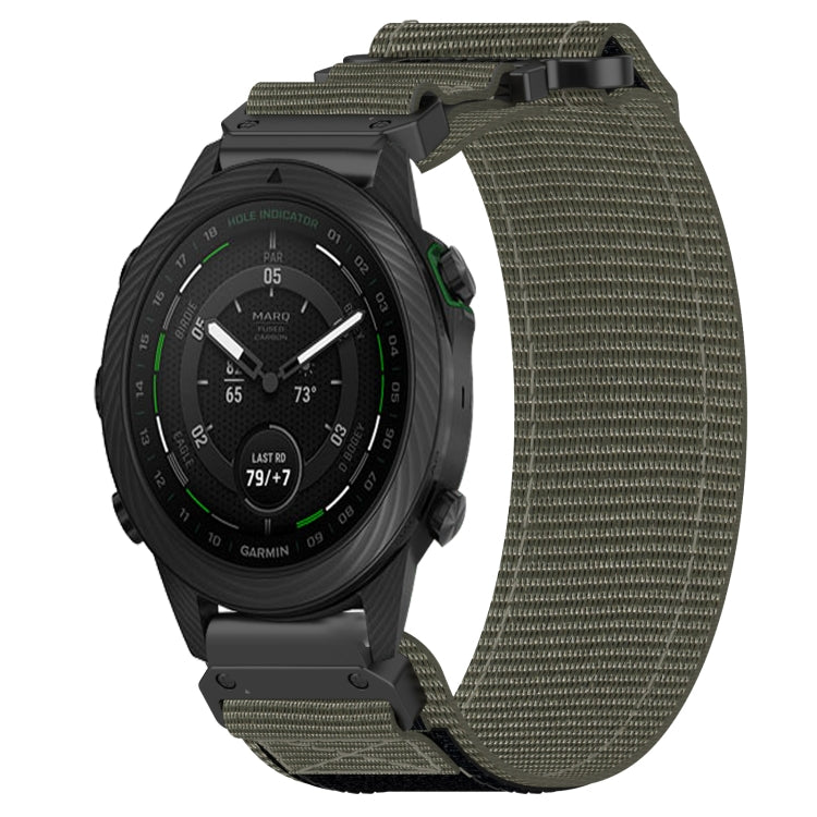 For Garmin MARQ Golfer Gen 2 22mm Nylon Hook And Loop Fastener Watch Band(Grey) - Watch Bands by PMC TechLife | Online Shopping South Africa | PMC TechLife | Buy Now Pay Later Mobicred
