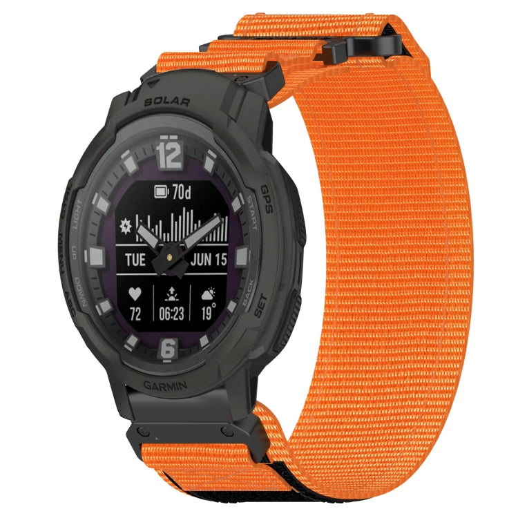 For Garmin Instinct Crossover Solar 22mm Nylon Hook And Loop Fastener Watch Band(Orange) - free shipping - PMC TechLife - Order now!