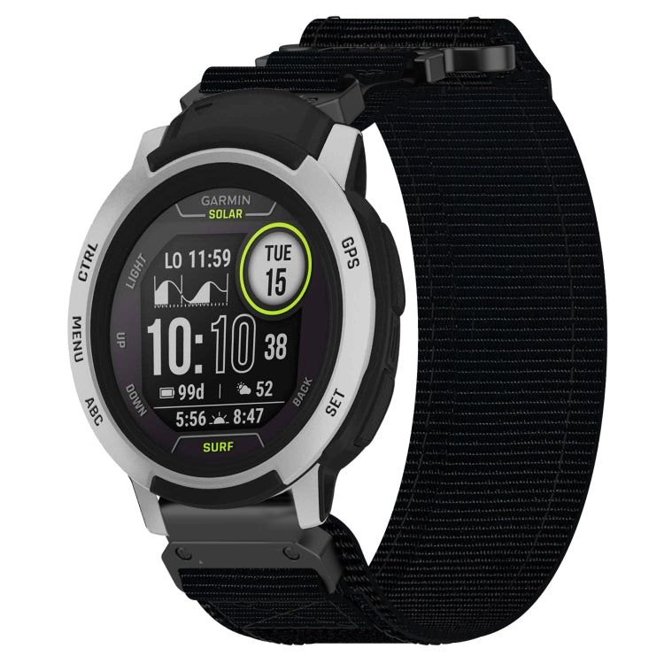 For Garmin Instinct 22mm Nylon Hook And Loop Fastener Watch Band(Black) - free shipping - PMC TechLife - Order now!