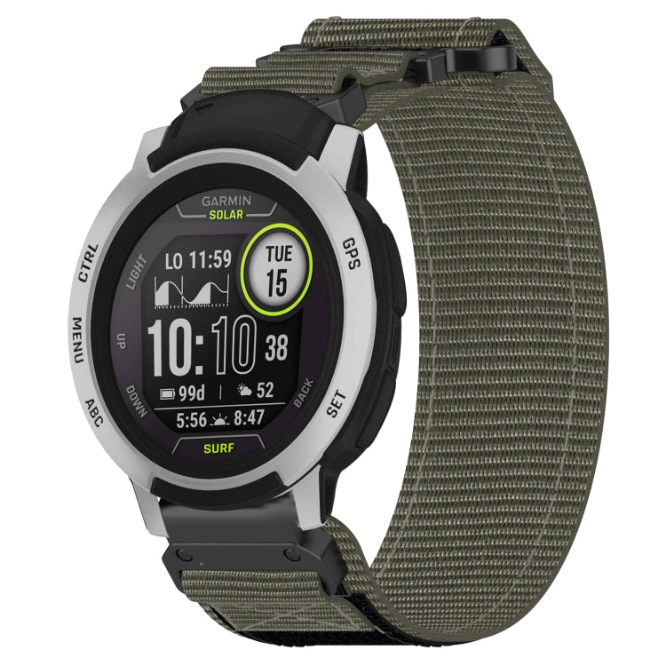 For Garmin Instinct 22mm Nylon Hook And Loop Fastener Watch Band(Grey) - Watch Bands by PMC TechLife | Online Shopping South Africa | PMC TechLife | Buy Now Pay Later Mobicred
