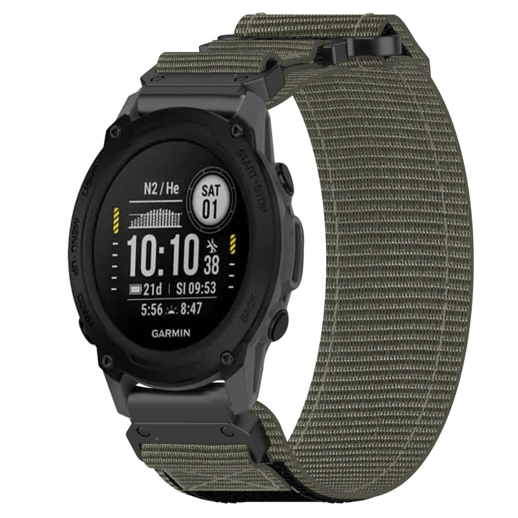 For Garmin Descent G1 22mm Nylon Hook And Loop Fastener Watch Band(Grey) - Watch Bands by PMC TechLife | Online Shopping South Africa | PMC TechLife | Buy Now Pay Later Mobicred