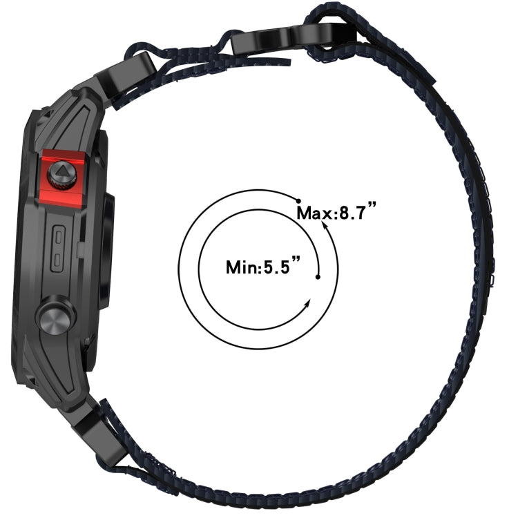 For Garmin Instinct 2X Solar 26mm Nylon Hook And Loop Fastener Watch Band(Army Green) - Watch Bands by PMC TechLife | Online Shopping South Africa | PMC TechLife