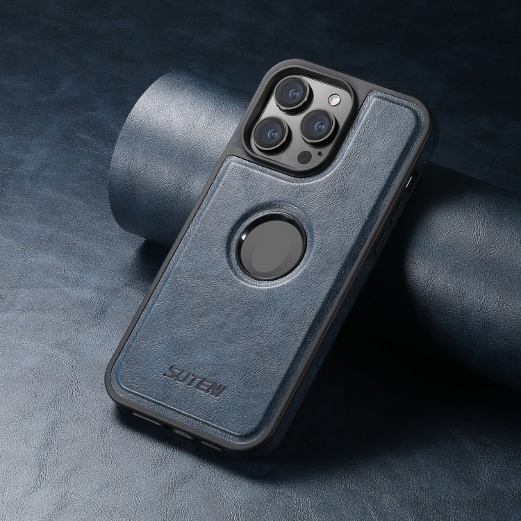 For iPhone 16 Pro Max Suteni G1 Magsafe Leather Back Phone Case(Blue) - iPhone 16 Pro Max Cases by Suteni | Online Shopping South Africa | PMC Jewellery | Buy Now Pay Later Mobicred