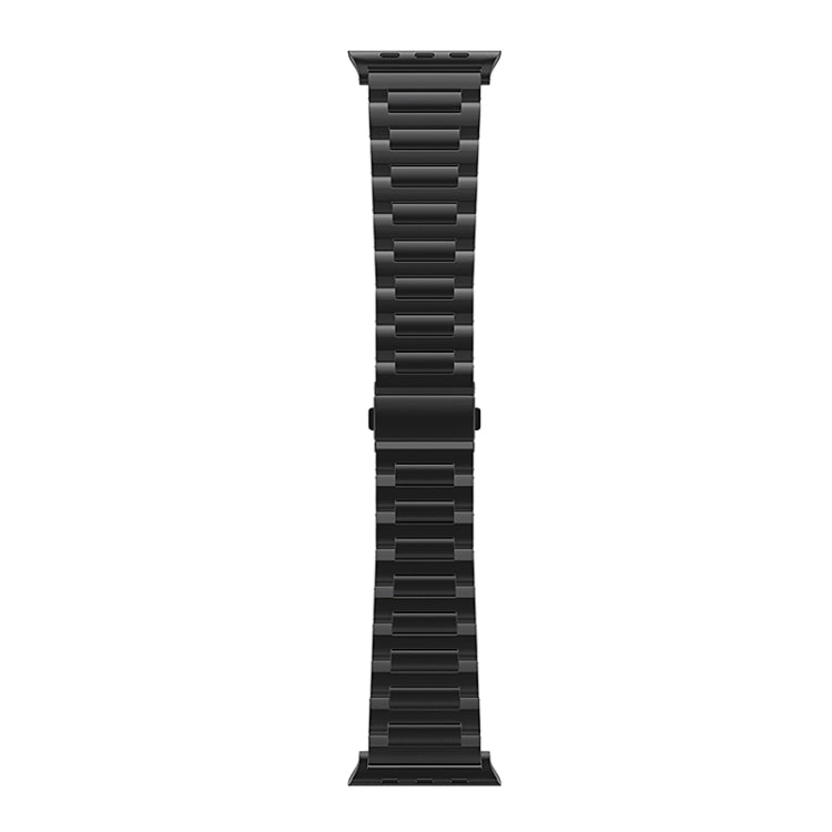 For Apple Watch Series 9 45mm I-Shaped Titanium Watch Band(Black) - Watch Bands by PMC TechLife | Online Shopping South Africa | PMC TechLife