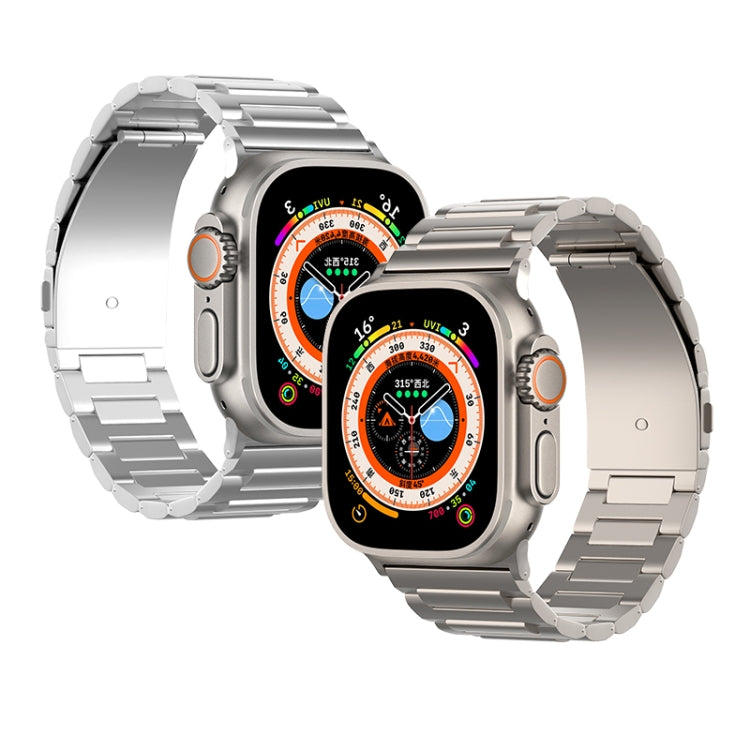 For Apple Watch SE 2022 44mm I-Shaped Titanium Watch Band(Black) - Watch Bands by PMC TechLife | Online Shopping South Africa | PMC TechLife