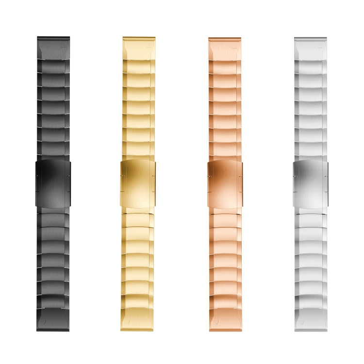 For Garmin Fenix 7S Tortoise Shell 20mm Stainless Steel Watch Band(Rose Gold) - free shipping - PMC TechLife - Order now!