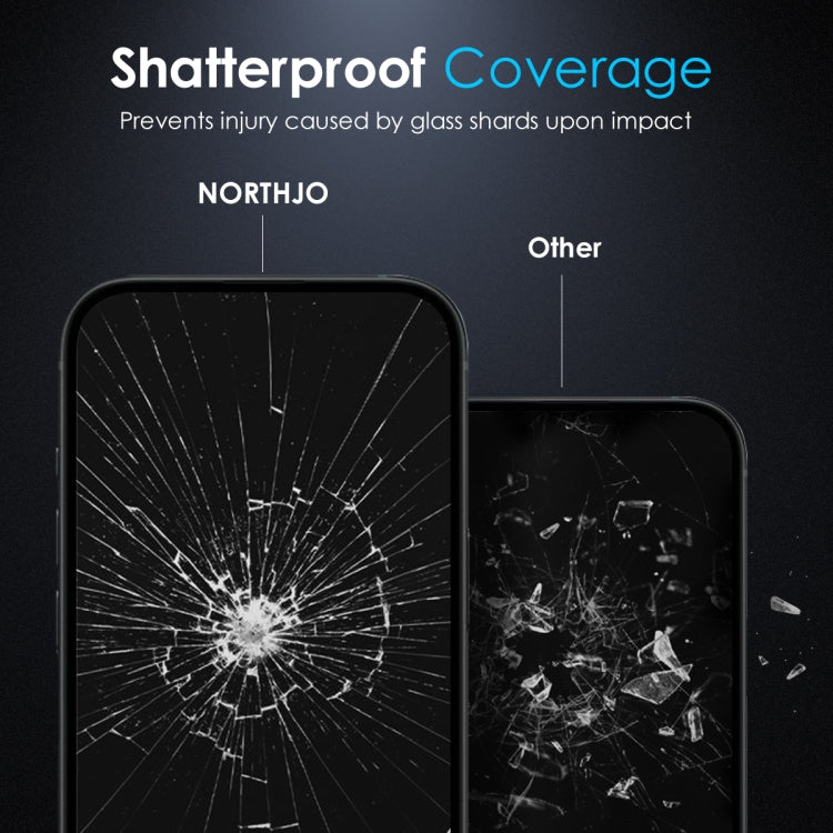 For iPhone 16 NORTHJO A++ 28 Degree Privacy Full Glue Silk Printing Tempered Glass Film - free shipping - PMC TechLife - Order now!