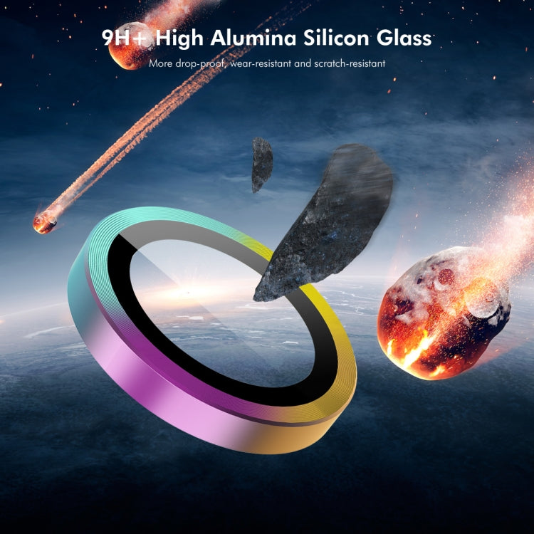 For OPPO Reno11 F ENKAY Hat-Prince 9H Rear Camera Lens Aluminium Alloy Tempered Glass Film(Colorful) - OPPO Tempered Glass by ENKAY | Online Shopping South Africa | PMC Jewellery | Buy Now Pay Later Mobicred